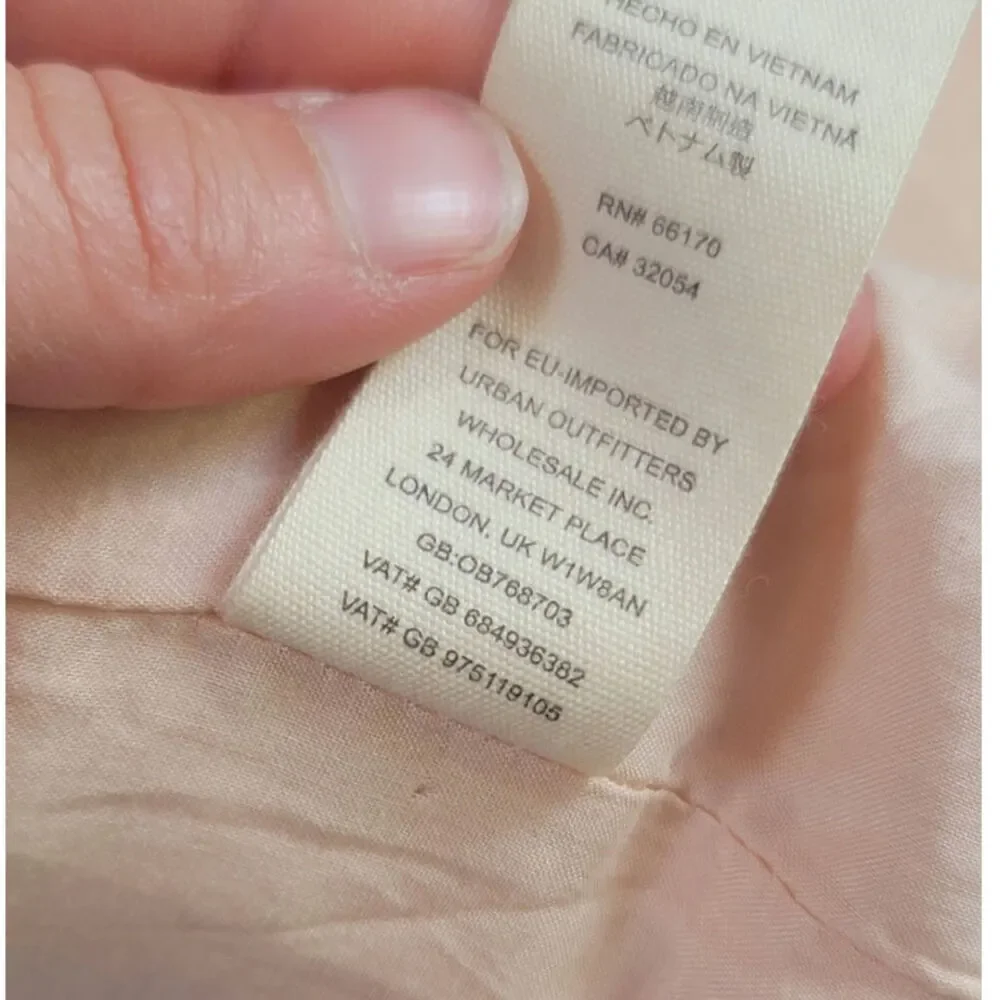 Free People Linen Blend Flared Sleeve One Button Blazer in Peach Rose, sz Large